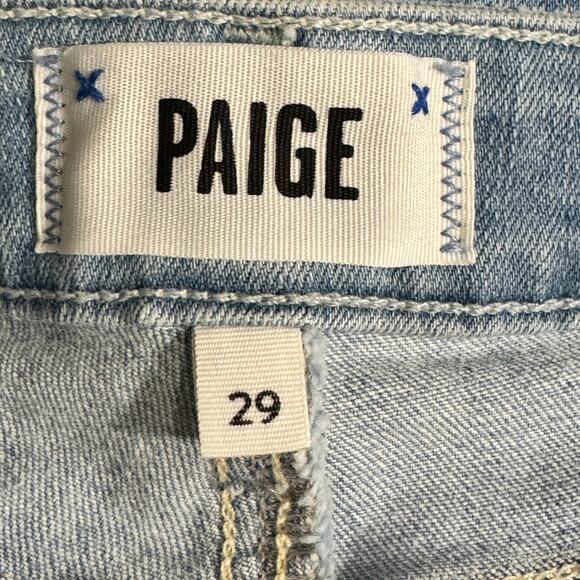 Paige Brigitte Womens Jeans Size 29 Blue Distressed Mid Rise Rocker Grunge Denim - Picture 7 of 14